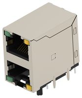 TE CONNECTIVITY 2501552-5 Modular Connector, RJ45 Jack, 2 x 1 (Stacked), 8P8C, Cat5, Through Hole Mount
