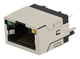 TE CONNECTIVITY 2501553-1 模块连接器, RJ45 插座, 1 x 1 (端口), 8P8C, Cat5, 通孔安装