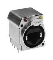 AMPHENOL AUDIO RJX8FB5HGYEB 模块连接器, RJ45 插座, 1 x 1 (端口), 8P8C, Cat5e, IP40, 通孔安装