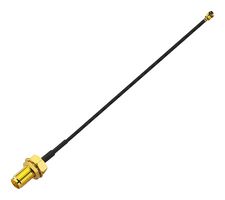 TAOGLAS CAB.0243 射频/同轴电缆组件, 5.9 ", 150 mm, 1.13mm, SMA隔板插座, 90° I-PEX MHFI 插头, 50 ohm