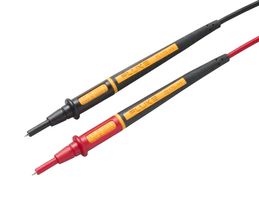FLUKE TL175-HV 测试引线套件, 测试末端探头, 4mm直角香蕉插头, 带护罩, 1.5 kV, 10 A, 黑色、红色