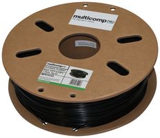 MULTICOMP PRO MP015133 3D 打印机灯丝，1.75 mm，黑色，聚乳酸（PLA），210°C 至 230°C