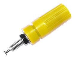 MUELLER ELECTRIC BU-P3760-4 接线柱, BU-P3760 Series, 15 A, 2500 Vrms, 镀镍触芯, 面板安装, 黄色