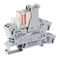 WAGO 788-384 Power Relay, DPDT, 24 VDC, 6 A, 788 Series, DIN Rail, Non Latching