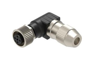 LUMBERG AUTOMATION RKCWI 4A 传感器连接器, M12, 母, 4路, IDC / IDT插座, 直角线缆安装