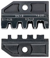 KNIPEX 97 49 40 压接工具模具, 3 外形,5.4/6.48/1.72mm², RG58、RG59、RG62、RG71 同轴连接器, KNIPEX 97 43 XX 压接系统钳
