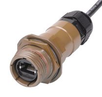 STEWART CONNECTOR S-RJFTV6A19021Q 直列式适配器, Cat6a, IP68, 尺寸 19, 适配器,在线, RJ45公, RJ45母, S-RJFTV Series