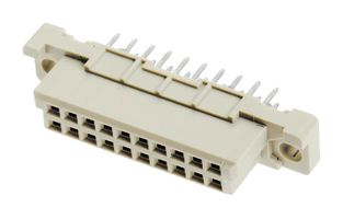 HARTING 09242206824 连接器, DIN 41612, 20 触点, 插座, 2.54 mm, 2排, a + b