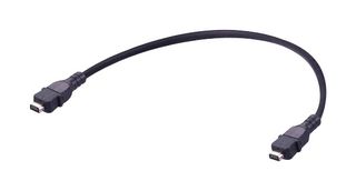 HARTING 33483131819010 以太网线缆, 8触芯, Cat6a, IX A型插头至IX A型插头, 黑色, 1 m, 3.3 ft