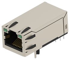 TE CONNECTIVITY 2489120-1 模块连接器, G/G LED, RJ45 插座, 1 x 1 (端口), 8P8C, Cat5, 通孔安装