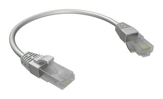 AMPHENOL COMMUNICATIONS SOLUTIONS RJE1Y33A83C42401 Ethernet Cable, 8P8C, Overmolded, Cat6a, RJ45 Plug to RJ45 Plug, UTP (Unshielded Twisted Pair)