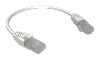 AMPHENOL COMMUNICATIONS SOLUTIONS RJE1Y21A53C42401 以太网线缆, 8P8C,注模, Cat6, RJ45插头至RJ45插头, UTP (非屏蔽双绞线), 白色, 1.5 m, 5 ft