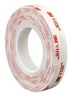 3M 1/2-5-4930 Foam Tape, Acrylic Adhesive, Paper Backing, White, 4.57m x 12.7mm, 4930 Series
