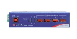 ADVANTECH BB-UHR304 工业级 USB 集线器,4 端口,市电供电,12 Mbps,高速