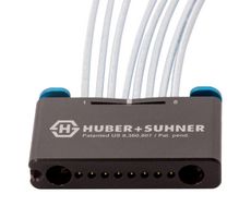 HUBER+SUHNER MF53/1X8A_11MXPM/11PC185/305 射频/同轴电缆组件, 多轴接线，1x8, 12 ", 305 mm, Multiflex 53-02, MXPM 1 x 8 插头, PC185 插头, 50 ohm