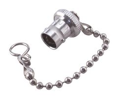 HUBER+SUHNER 61_BNC-0-0-1/-33_-E 防尘盖/罩, 保护盖, 带链, Huber+Suhner BNC 插头, 黄铜主体