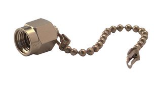 HUBER+SUHNER 62_SMA-0-0-1/-11_NE 防尘盖/罩, 保护盖, 带链, Huber+Suhner SMA 插座, 黄铜主体