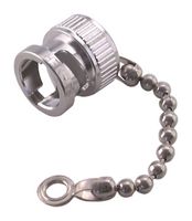 HUBER+SUHNER 64_BNC-50-0-1/133_NE 防尘盖/罩, 带链短路帽, Huber+Suhner 50 ohm BNC 插头, 黄铜主体