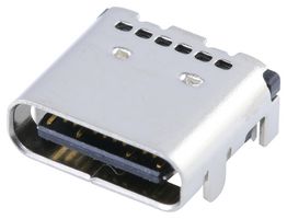 MOLEX 221610-0001 USB Connector, USB Type C, USB 3.2 Gen 1, Receptacle, 24 Ways, Surface Mount, Right Angle