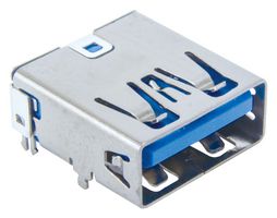 MULTICOMP PRO MP015341 USB Connector, USB Type A, USB 3.0, Receptacle, 9 Ways, Through Hole Mount, Right Angle