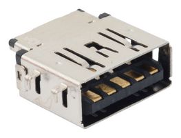 MULTICOMP PRO MP015343 USB Connector, Reverse, USB Type A, USB 3.0, Receptacle, 9 Ways, Through Hole Mount, Right Angle
