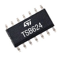 STMICROELECTRONICS TSB624IDT 运算放大器, 4 放大器, 1.7 MHz, 0.6 V/µs, 2.7V 至 36V, SOIC, 14 引脚
