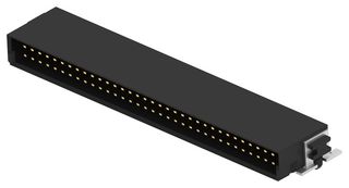 ERNI - TE CONNECTIVITY 154766-E 引脚针座, 板至板, 1.27 mm, 2 排, 68 触点, 表面安装直角, SMC Series