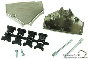 MH CONNECTORS MHDTZK-37-K 连接器后壳, D Sub, 压铸, MHDTZK, DC, 180°, 锌合金主体