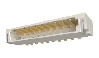 AMPHENOL COMMUNICATIONS SOLUTIONS 10154206-10021LF 引脚针座, 线至板, 0.8 mm, 1 排, 10 触点, 表面安装直角, FitMate 10154206 Series