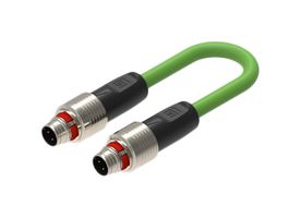 LUMBERG AUTOMATION PP12M-MSSV4D-PP12M-MSSV4D-0342-0500 传感器电缆, 标准推挽,D 编码, M12 插头, M12 插头, 4路, 5 m, 16.4 ft