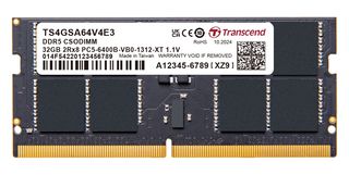 TRANSCEND TS4GSA64V4E3 RAM存储模块, 32 GB, PC5-51200, DDR5 CSODIMM, 桌面DIMM, 2G x 8位