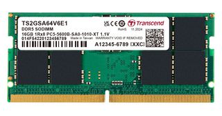 TRANSCEND TS2GSA64V6E1 RAM存储模块, 16 GB, PC5-44800, DDR5 SO-DIMM, 桌面DIMM, 2G x 8位