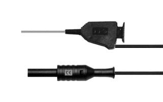 MULTICOMP PRO MP-MINISMDTA-2-50BL 测试连接线, 2mm香蕉插座, 带护罩, 测试夹, 19.7 ", 500 mm, 黑色, 1 A