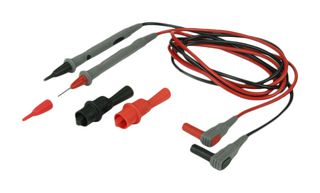 CAL TEST ELECTRONICS CT2900A 测试引线套件, 测试末端探头, 4mm直角香蕉插头, 带护罩, 1 kV, 12 A, 黑色、红色, 1 m