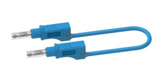 CAL TEST ELECTRONICS CT2151-200-6 香蕉测试线, 13 AWG, 4mm可堆叠香蕉插头, 可伸缩套筒, 4mm可堆叠香蕉插头, 可伸缩套筒, 6.5 ft, 2 m, 蓝色, 36 A