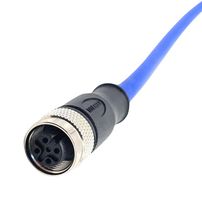 MUELLER ELECTRIC C5C82M010 Sensor Cable, A-Coded, Blue, M12 Receptacle, Free End, 5 Positions, 10 m, 32.8 ft