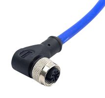 MUELLER ELECTRIC C5D82M005 传感器电缆, A 编码,蓝色, 90° M12插座, 自由线端, 5路, 5 m, 16.4 ft, Blue-Flex C5D82Uxxx Series
