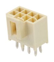 MOLEX 105310-2108 Pin Header, Natural, Wire-to-Board, 2.5 mm, 2 Rows, 8 Contacts, Through Hole Straight