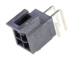 MOLEX 105314-1304 引脚针座, 黑色, 电源, 线至板, 2.5 mm, 2 排, 4 触点, 通孔直角, Nano-Fit 105314 Series