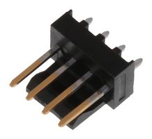 MOLEX 171856-4004 引脚针座, 黑色, 板至板, 线至板, 2.54 mm, 1 排, 4 触点, 通孔直型, KK 254 RPC 171856 Series