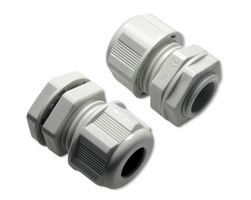 MULTICOMP PRO MP015668 Cable Gland, M16 x 1.5, 5 mm, 10 mm, Nylon (Polyamide), Grey, IP68, IP69K