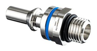 AMPHENOL LTW SQD-02PADM-PBE001 Liquid Cooling Plug, 7/16"-20UNF, Stainless Steel, Blue, Valve, SnapQD Series