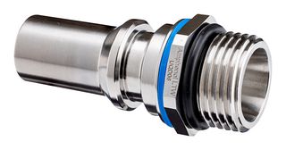 AMPHENOL LTW SQD-06PAFM-PBE001 Liquid Cooling Plug, 3/4"-16UNF, Stainless Steel, Blue, Valve, SnapQD Series