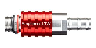 AMPHENOL LTW SQD06-SBDN-PAFM-RD001 液体冷却插头-插座，3/4”-16UNF，不锈钢，红色，带阀门，SnapQD系列