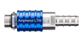 AMPHENOL LTW SQD08-SBEN-PAGM-BE001 液体冷却插头-插座，7/8“-14UNF，不锈钢，蓝色，带阀门，SnapQD系列