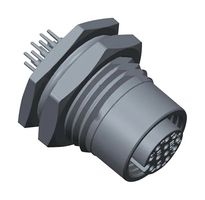 AMPHENOL LTW MSAS-04PFFP-SF8002 传感器连接器, M12, 母, 4路, 焊接插座, 直形面板安装