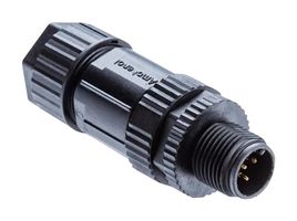 AMPHENOL LTW MSAP-05BMMA-SL8001 Sensor Connector, M Series, M12, Male, 5 Positions, Solder Pin, Straight Cable Mount
