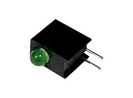 MULTICOMP PRO BL-33G-1 电路板指示灯, 绿色, 1 LED灯, 通孔安装, T-1 (3mm), 20 mA, 80 mcd