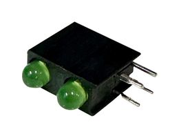 MULTICOMP PRO BL-31GG-2 Circuit Board Indicator, Green, 2 LEDs, Through Hole, T-1 (3mm), 20 mA, 80 mcd
