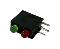 MULTICOMP PRO BL-31GR-2 电路板指示灯, 绿色、红色, 2 LED灯, 通孔安装, T-1 (3mm), R 20mA, G 20mA, G 80mcd, R 10mcd